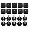 10 Pieces Adjustable M8 Thread Furniture Foot & 3x3cm Square Table Leg Plug End
