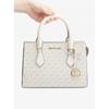 Michael Kors Sheila Center Zip Satchel Small   Mk Signature 35s3g6hs5b2605 Light Cream Multi