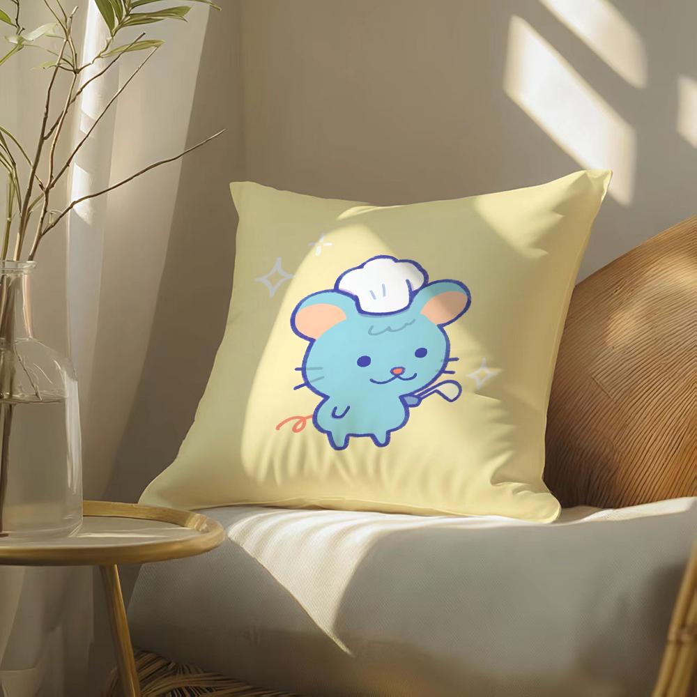 Fantasy Cartoon Colorful Animal Patterns Pillow Case Double-Sided Plush Sofa Cushion Covers Organic Breathable Invisible Zipper