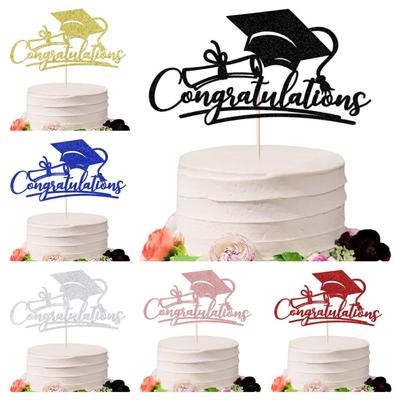 2024 Herzlichen Glückwunsch Congrats Cake Topper Multi-Styles Absolvent Geburtstag Kuchen Dekoration Student