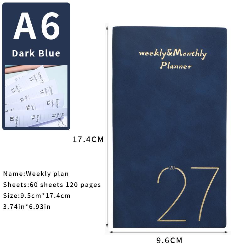 Agendă Săptămânală de Buzunar A6 2026: Jurnal de Management al Timpului pentru 365 de Zile și Manual de Eficiență în Afaceri