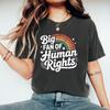 Großer Fan von Menschenrechts-T-Shirts Retro-Regenbogen-T-Shirt Radikalisiert durch grundlegende Anständigkeit T-Shirt Unisex Kurzarm-T-Shirt Streetwear Oberteile
