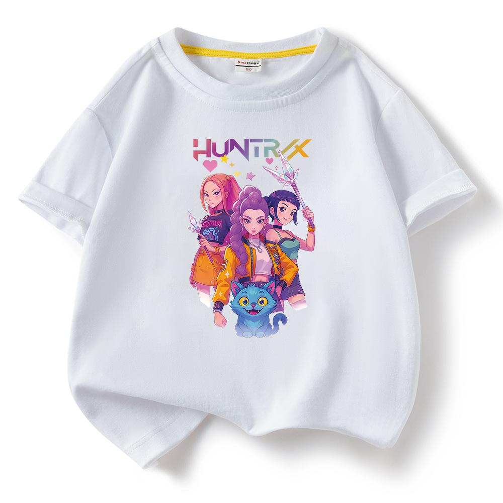 KPop Demon Hunters Children's Cotton Cartoon T-Shirt