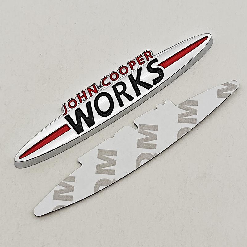 Adesivi Metallici 3D per Auto Emblema Griglia Logo Emblema Works Decalcomania per MINI Cooper JCW S F54 F56 F60 R50 R53 R55 R56 R57 R60 Accessori
