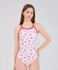Laelliseupocheu [Rsla426 Lpk] Cherry Days Backless Strap X-Back Swimsuit Light Pink