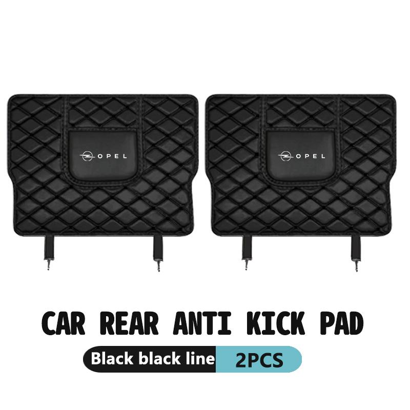 Car Anti-kick Pad Leather Seat Back Protector Anti Scratch Mat For Opel Meriva Mokka Grandland Vectra Zafira Vivaro Antara