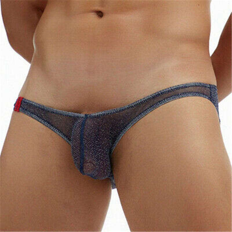 Durchsichtiger Jockstrap Bulge Pouch G-String Low Rise Unterwäsche Atmungsaktive, beliebte Tanga-Slips für Herren