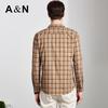 Men's Business Casual Plaid Long-Sleeve Shirt