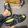 New Men Slippers Print Men Slides Male Summer Shoes Thick Sole Comfortable Home Outdoor Stylish Shoes