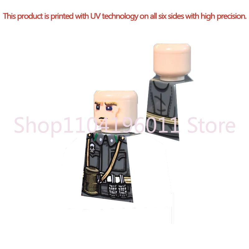 MOC UV Printing Military Building Blocks Accessories Soldier Figures Special Forces Army Sniper Police Bricks Toy Children Gift