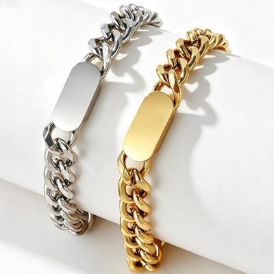 Hypoallergenic Cuban Chain Bracelet Premium Stainless Steel Tarnish Free Fashion Jewelry for Men Women Couple Gift