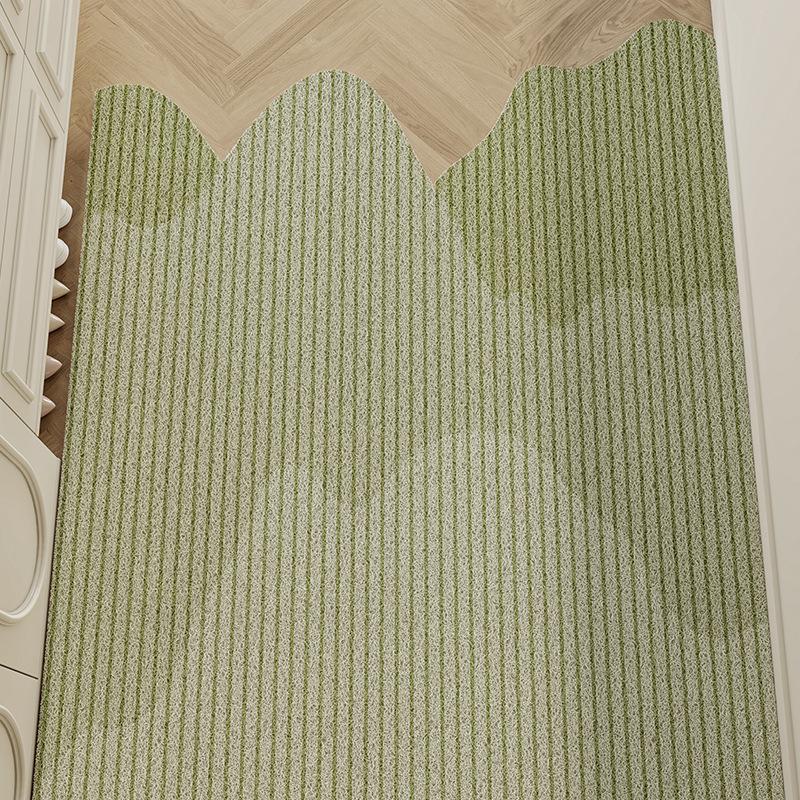 Simple Style Entrance Door Mat Customizable Home Use Mud Scraper Dirt Resistant Cuttable Cloud Shape Rectangular PVC Mat