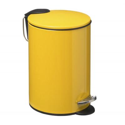 Atmosphéra 3 Litre Metal Pedal Bin - Yellow