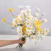 10pcs Artificial White Daisy Flowers 5 Head Long Branch Artificial Daisies Fade-Resistant Small Silk Fake Flower Bouquet