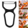 Vegetable Peeler Anti-Slip Rubber Handle Stainless Steel Blade Smooth Peeling Ergonomic U-Shaped Design