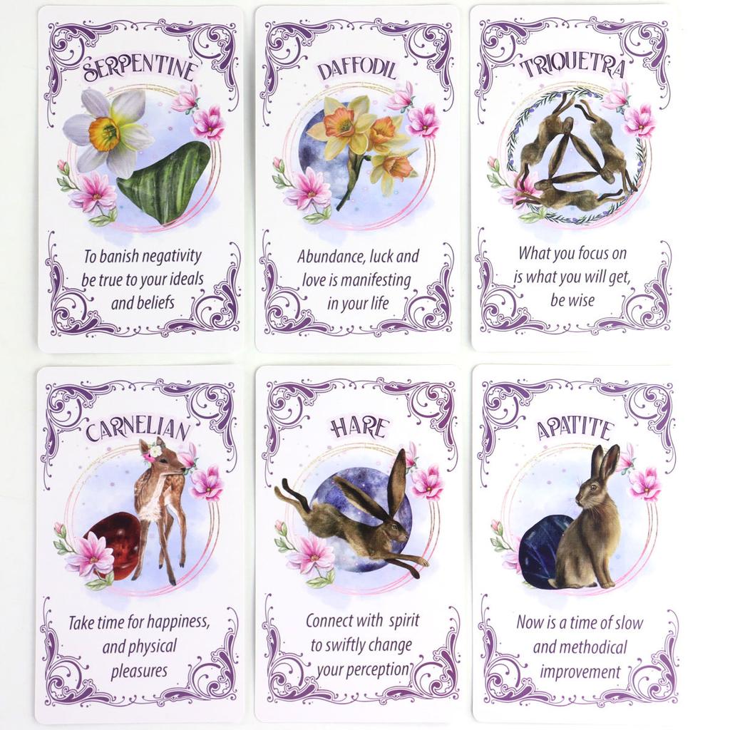 Ostara Oracle Deck 20 Pcs Oracle Cards, Inspirational Altar Deck To Recieve Divine Messages 12*7cm