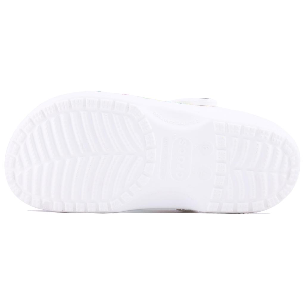 Crocs Classic Clog Sea Salt Bubble SDS Ink Splash Graffiti Casual and Versatile Design Sense Fashion Hole Shoes Unisex White