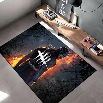Dunkles Horror-Spiel-Thema Teppich für Fans. Rutschfester Teppich geeignet für Wohnzimmer- und Schlafzimmer-Sofas.