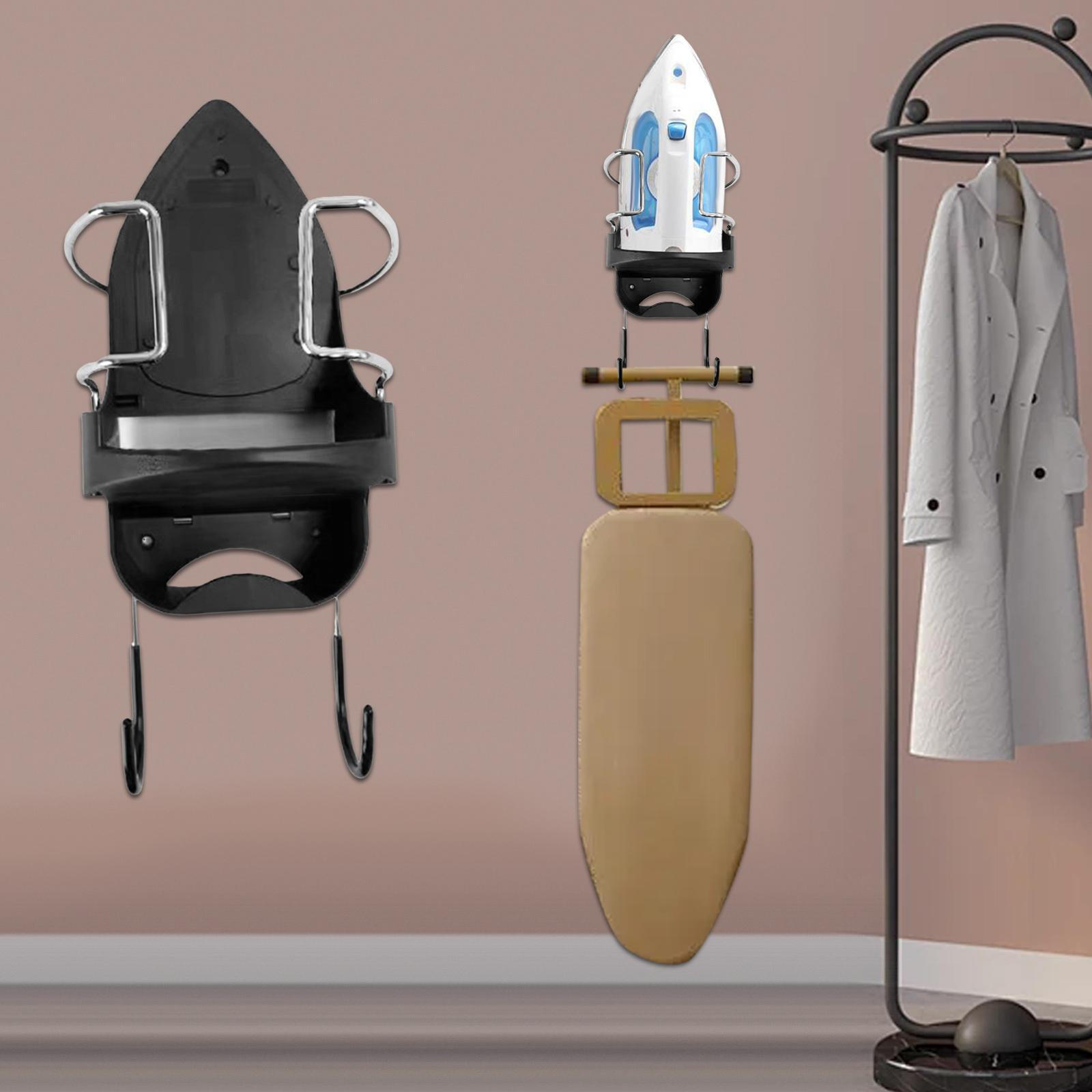 

Держатель для электрического утюга Настенное крепление Легкая сборка Термостойкая стойка чёрный