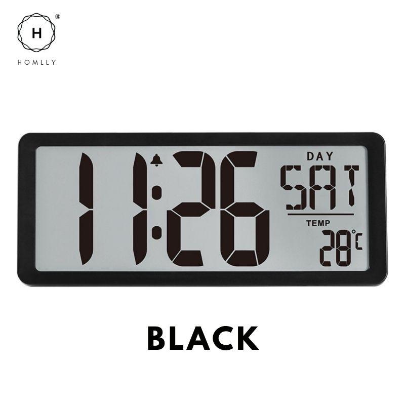 Homlly Large Digital Alarm Clock w Date (36x15cm) чёрный