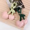 Peach Heart Cherry Pendant Keychain Bag Pendant Creative Cherry Key Chain Decoration Women/men