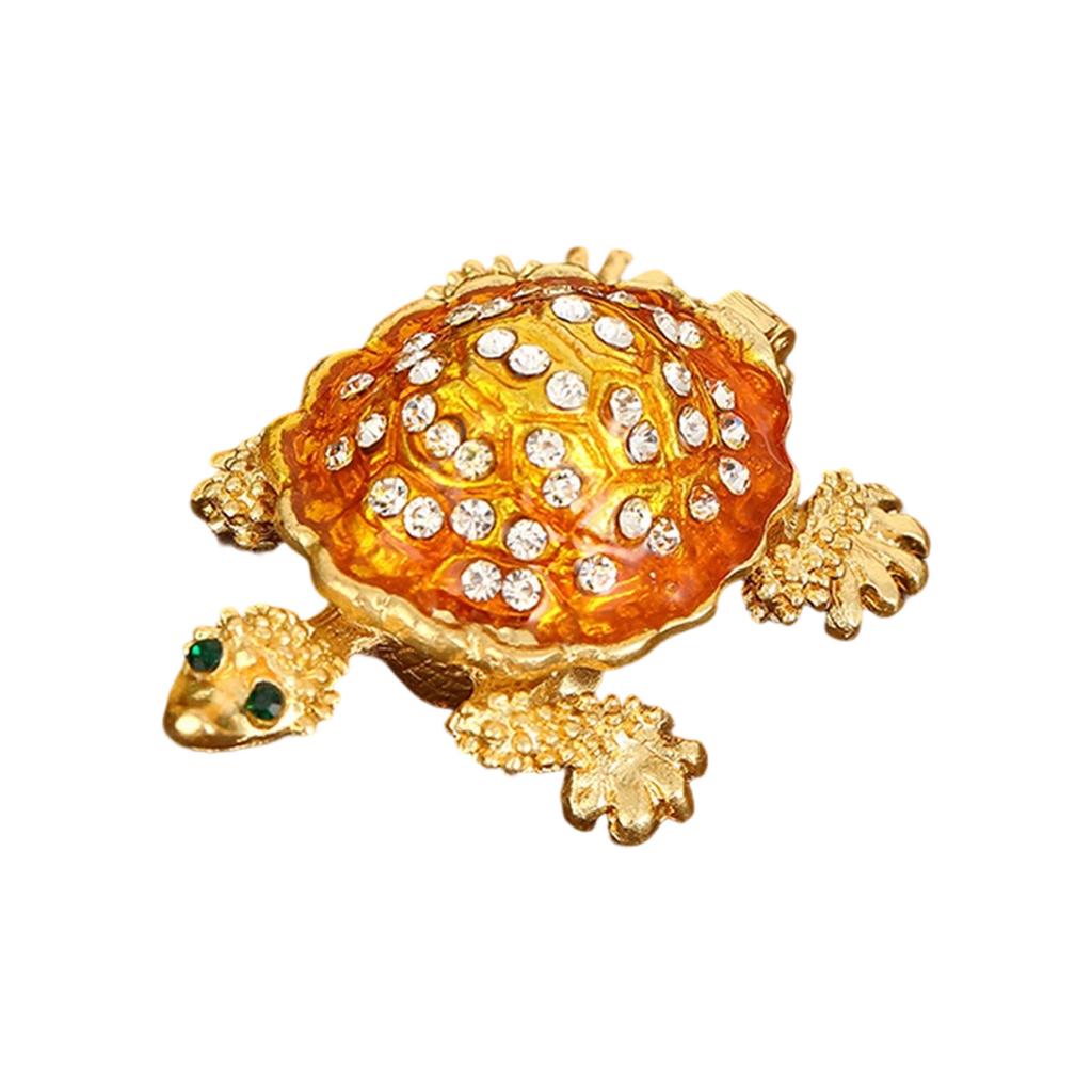 Artistics Metal Turtles Jewelry Box Organizers Secure Lock Systems for Necklace Earrings Storage