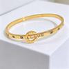 Elegant Roman Numeral Crystal Inlaid Stainless Steel Couple Bracelet