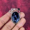 Sodalite & Black Spinel Handmade Gemstone Pendant, 925 Solid Sterling Silver Pendant Antique Jewelry, Pendant For Engagement Gift