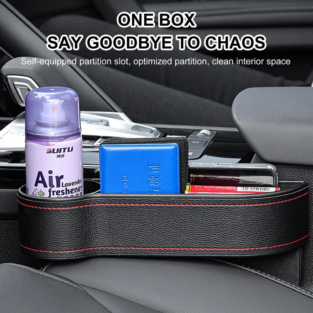 Car Storage Tools Black Auto Car Seat Gap Catcher Filler Storage Box Pocket Organizer  SUV Pocket Stowing Tidying Drink