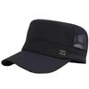 Men's Summer Flat Top Hat: Casual Outdoor Fishing Sun Protection, Breathable Mesh for Middle-aged & Elderly