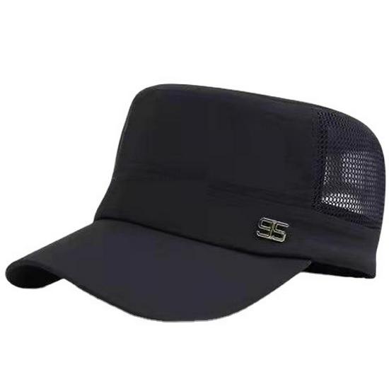 Men's Summer Flat Top Hat: Casual Outdoor Fishing Sun Protection, Breathable Mesh for Middle-aged & Elderly