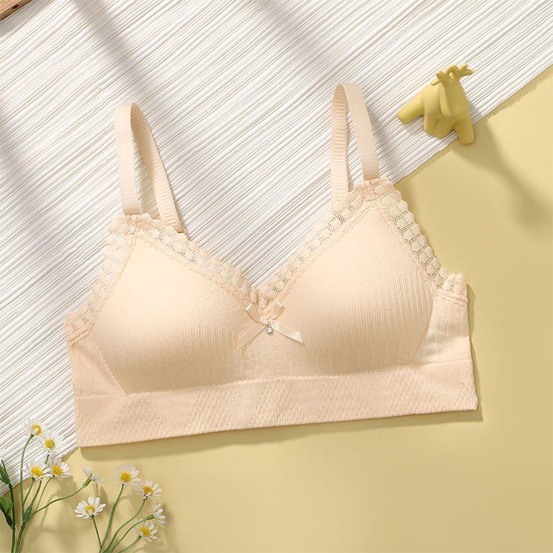 

Потные Девушки Бюстгальтеры Беспроводное Нижнее Белье Для Женщин Пуш-Ап Линжери Однотонные Простые С Подушечкой Бюстгальтеры 38/85AB