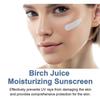 Birch Juice Moisturising Sunscreen SPF50+ - No White Cast, Strong UV Protection for UK Skin, Hydrating Formula