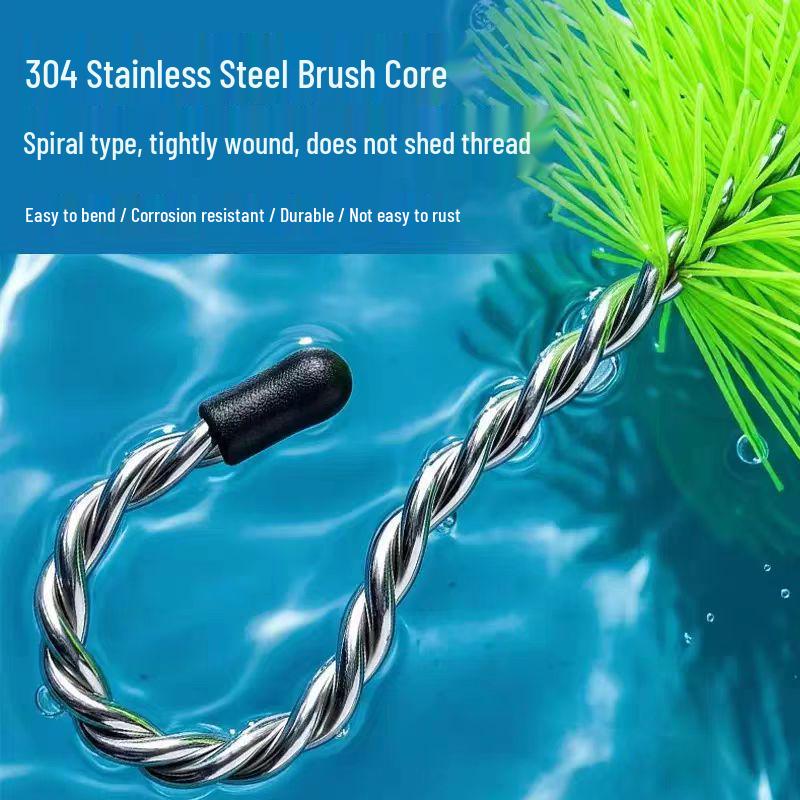 6A Grade Pentagonal Fiber Fish Pond Biochemical Filter Brush for Sound Absorption in Fish Tanks