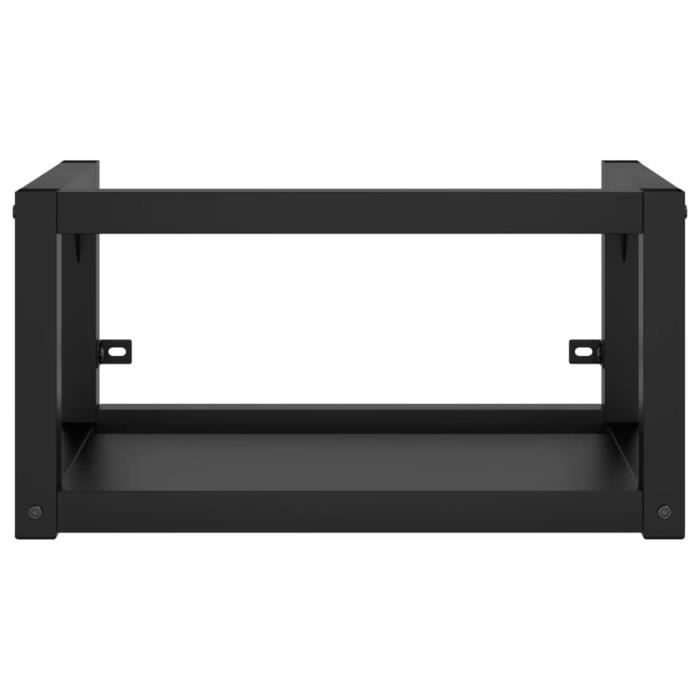 VidaXL Cadre de lavabo de salle de bain mural Noir 40x38x31 cm Fer
