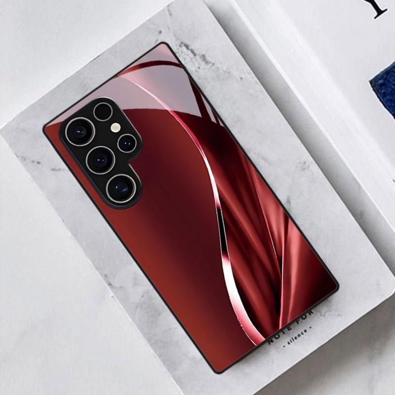 Graceful Wave Pattern Exquisite PhoneCase for Samsung Galaxy S26 S25 S24 S23 S22 S21 FE Ultra Plus Men Women Built-in Glass