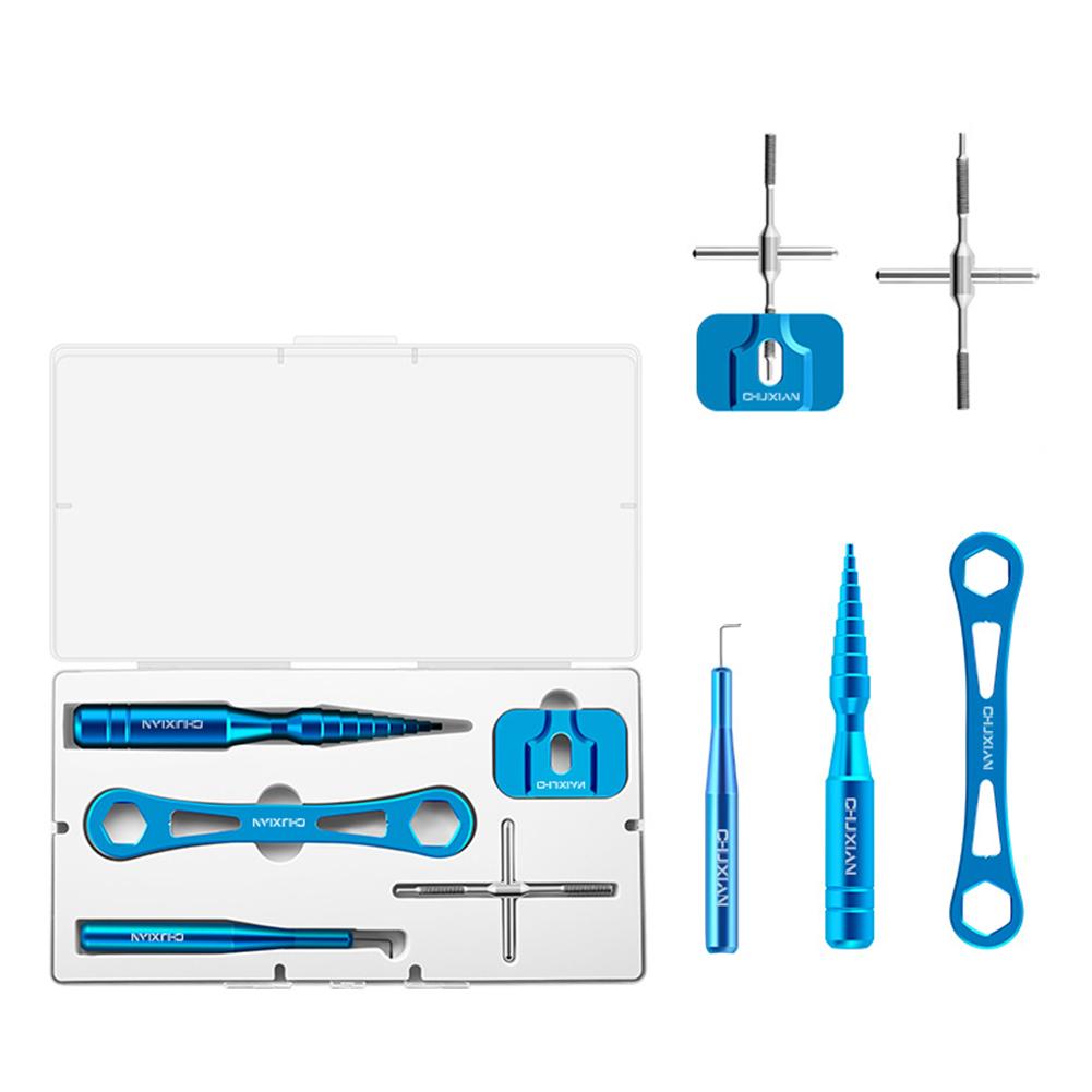Lure Fishing Wheel Aluminum Alloy Disassembling Tool Fishing Wheel Maintenance Tool Including Disassembling Pin Wrench Trapezoidal Cone