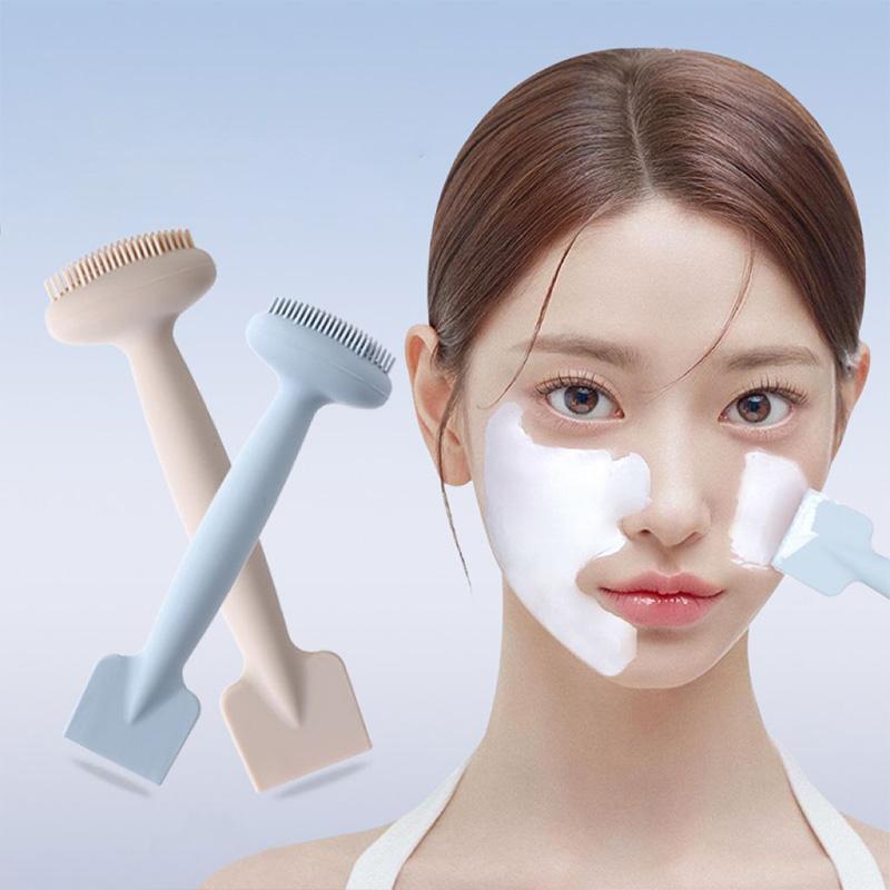 1PC Double-Headed Silicone Facial Cleansing Brush Face Mask Brushes Massage Applicatior Tool for Skin Care Face Makeup Brushes