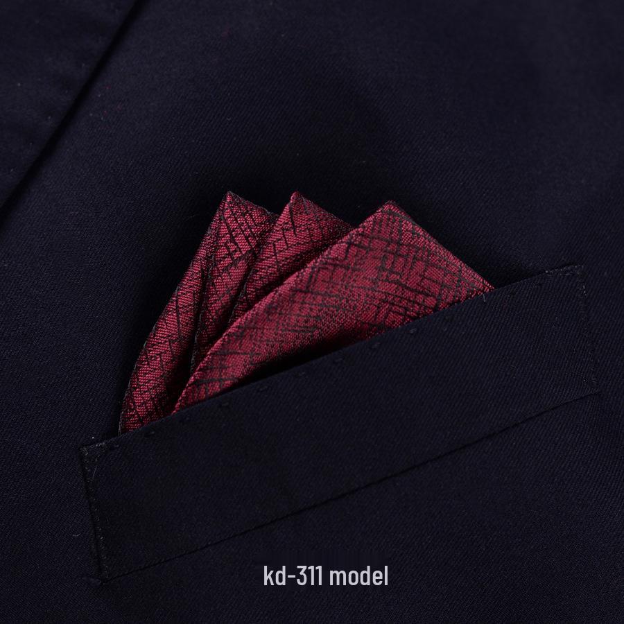 Men's British Red Pocket Square for Business or Wedding