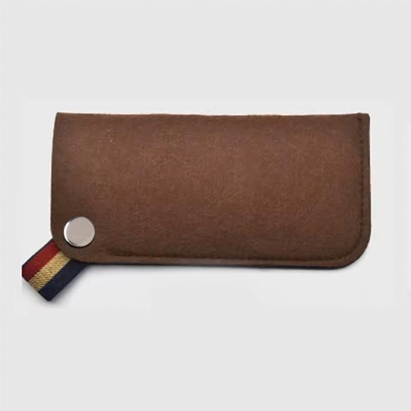 Wool Felt Portable Bag for Reading glasses Student Sun Glasses Pouch Outdoor Portable Sunglasses Bag for Eyeglasses ID card bag