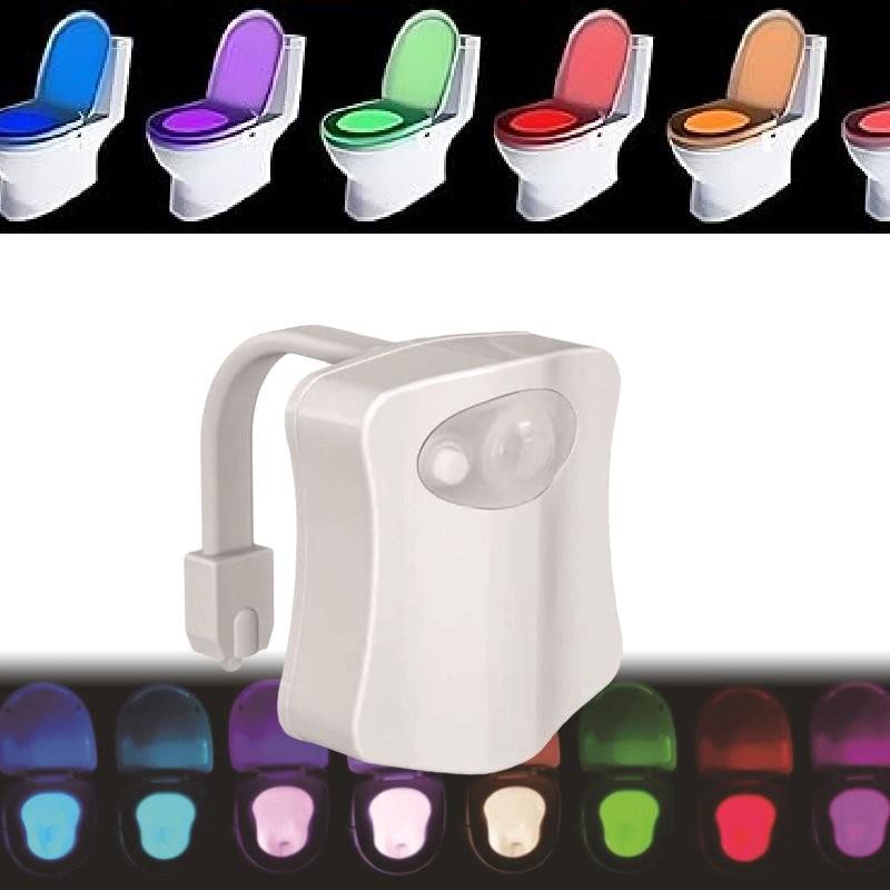 Versatile 8 Color Led Toilet Sensor Light Modern Creative Bathroom Night Light