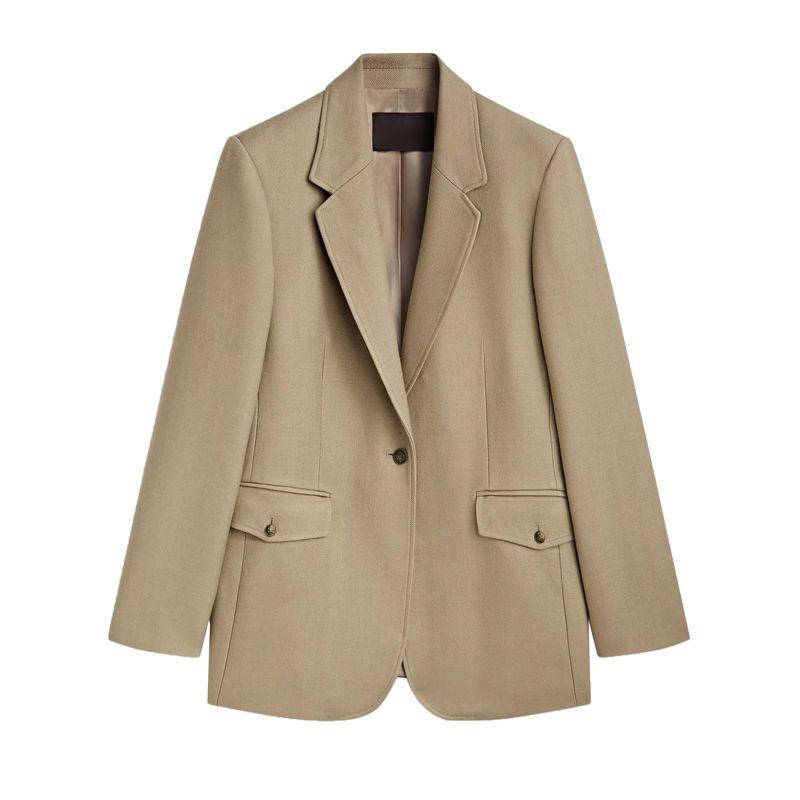 

Весна Новый Стиль Old Money Maillard Рабочее место Ol Повседневный Однобортный Свободный Блейзер 6000502 Beige L