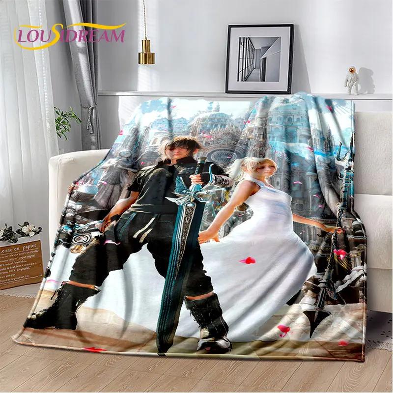 Final Fantasy Series Games Gamer Weiche Plüschdecke, Flanelldecke, Überwurfdecke für Wohnzimmer, Schlafzimmer, Bett, Sofa, Picknick-Abdeckung