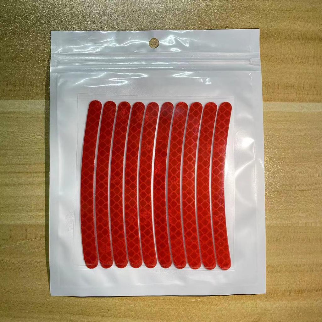 Fluorescent Reflective Car Wheel Stickers for Night Safety - Personalized 3D Decorative Motorcycle Anti-Collision Tire Decals