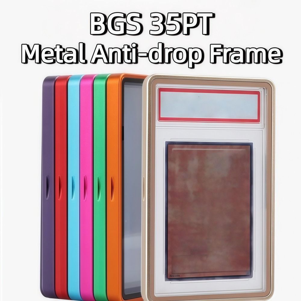Aluminium Frame BGS 35PT Graded Cards Protector Transparent Double-sided Glass Card Protective Case Durable UV Protection