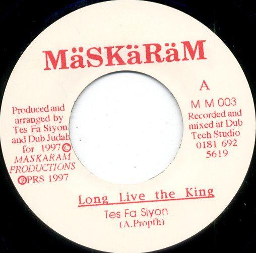 

7-дюймовая пластинка TES FA SIYON - Да здравствует король MM003 Maskaram 1997 UK Регги, Ска и Даб Б/У