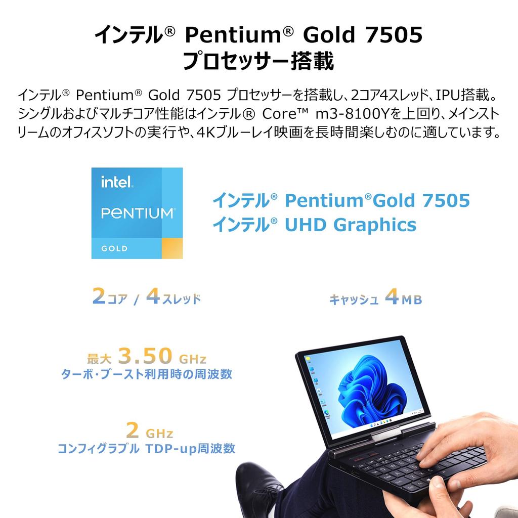 GPD Pocket3 Tenku Original Package Ultra Mobile Notebook PC 11th Generation Intel Pentium Gold 7505 Maximum Frequency LPDDR4X 8 Inch SSD HDMI USB4