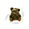 Cute Sitting Bear Brass Knife Bead EDC DIY Woven Bracelet Lanyard Pendants Keychain Accessories Hangings Trinkets