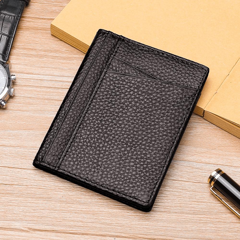 Porte-cartes Ultra-fin Housse de carte Fixe Antivol Brosse Porte-cartes Homme Housse de carte