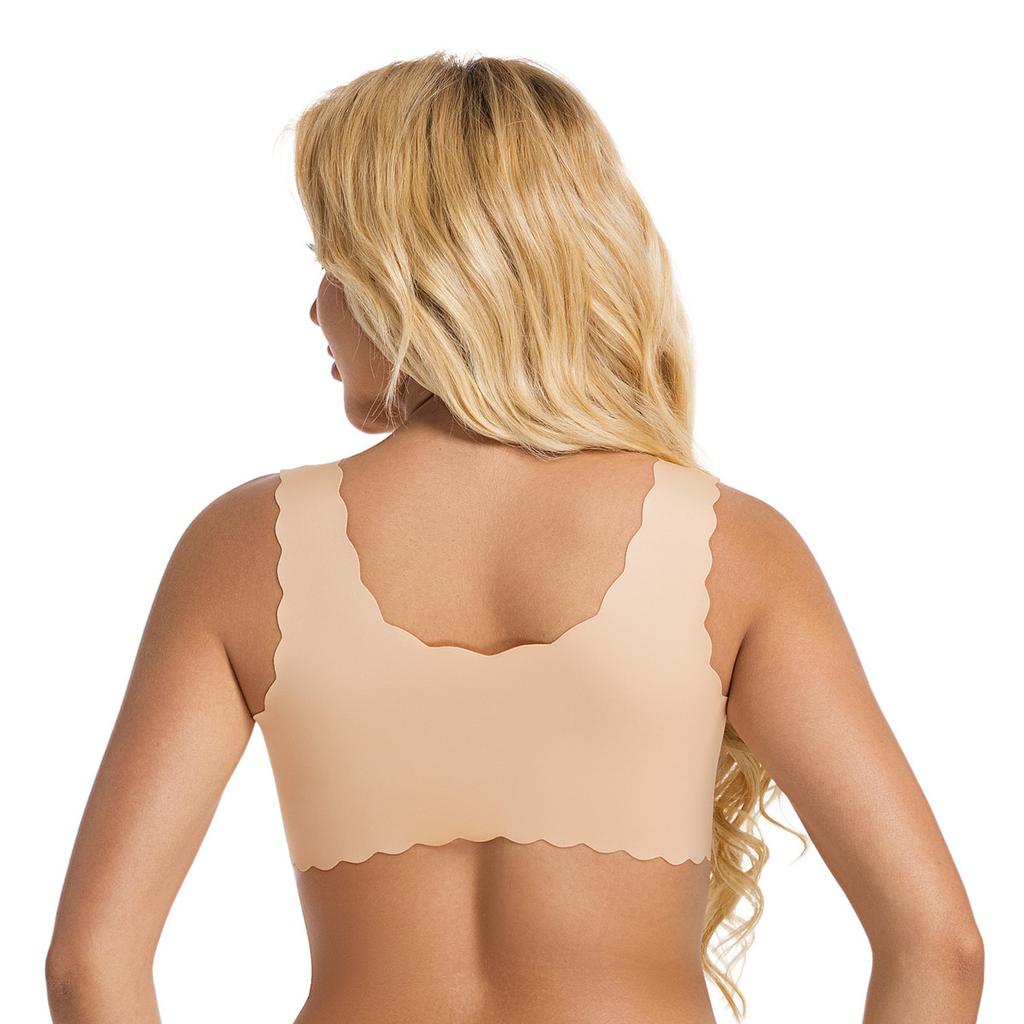 Large Size Front Buckle Bra Thin Lace Sexy No Steel Ring Gathered Seamless Adjustment Women's Underwear